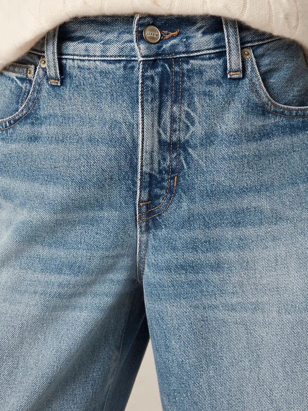 J Crew Mid-Rise Super Wide Women’s Jeans in Bangkok Wash - Size 32 - Picture 3 of 12